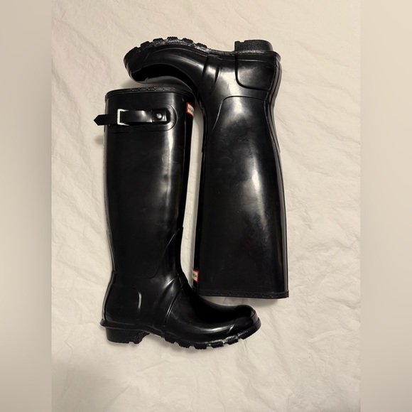 NWOT Black Hunter Tall Rain Boots, Size 9 - Picture 2 of 16